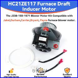 318984-753 HC21ZE117 Furnace Draft Inducer Motor for Bryant, Carrier, Jakel Furnac