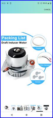 326628-761 Furnace Exhaust Draft Inducer Motor For Carrier Bryant Packard 58001