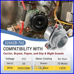 326628-762 Upgraded Furnace Draft Inducer Motor, Fit for Carrier, Bryant, Pay