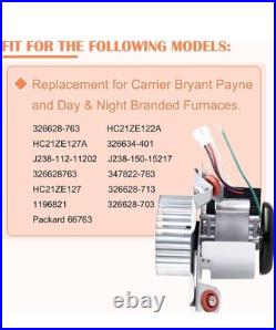 326628-763 Furnace Draft Inducer Motor Replacement for Carrier, Bryant, Payne