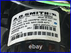 A. O. Smith JE1D013N Carrier Bryant Draft Inducer Blower HC27CB119 used #ML659