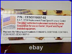 CESO110057-02 Sealed Carrier Fixed Speed Furnace Control Board NEW