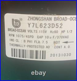 Carrier Bryant HC43AQ116 OEM 1/2HP Furnace Blower Motor Zhongshan Y7L623D52