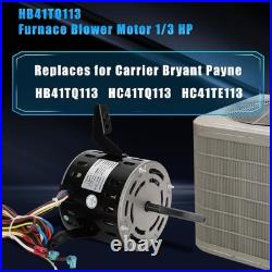 Furnace Blower Motor 1/3 HP Replaces Carrier Bryant Payne HC41TQ113 HB41TQ113