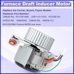 Furnace Draft Inducer Blower Motor Compatible with Carrier, Bryant, Payne 326628
