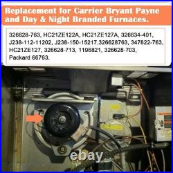Furnace Inducer Blower Motor Assembly 326628-763 Carrier Bryant Payne Replace