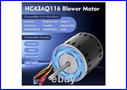 HC43AQ116 Furnace Blower Motor 115V 1/2HP for Carrier Bryant Payne GE Genteq
