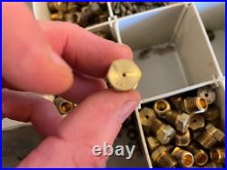 Lot of Dozens Carrier Payne Bryant Solid Brass Orifices Nozzles for Gas Furnace