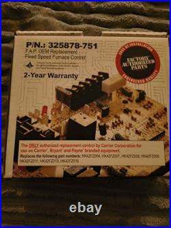 New Carrier Bryant Payne OEM Replacement Furnace Control board 325878-751 OE NEW