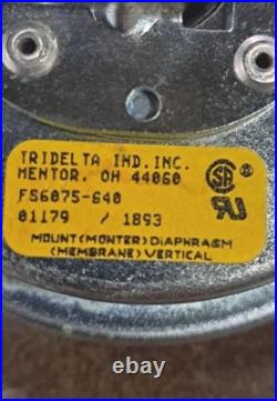 Tridelta Furnace Vacuum Air Pressure Switch FS6075-640 Carrier Bryant